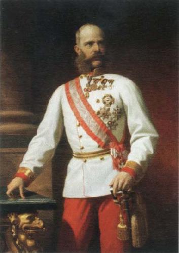 Eugene de Blaas kaiser franz josef l of austria in uniform oil painting picture
